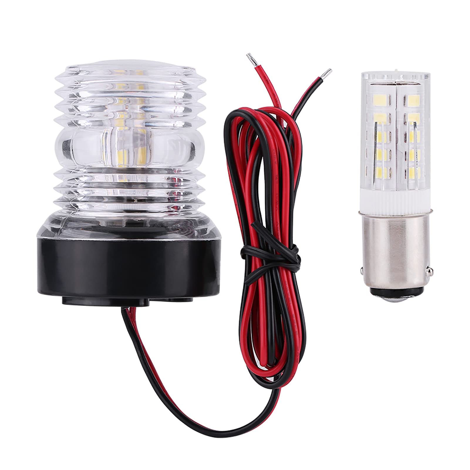 LED Navigationslicht Rundum 360 ° DC 12V 2,5W Weiß Wasserdicht Boot Signal Licht Für Schwimmende Boote Yachten Fischerboote Kajak Yacht und Andere Boote. für ankerlicht boot ankerlicht led von Yosoo