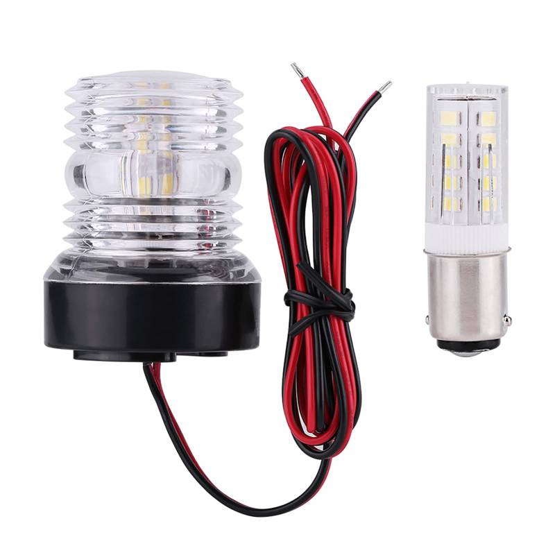 LED Navigationslicht Rundum 360 ° DC 12V 2,5W Weiß Wasserdicht Boot Signal Licht Für Schwimmende Boote Yachten Fischerboote Kajak Yacht und Andere Boote. für ankerlicht boot ankerlicht led von Yosoo