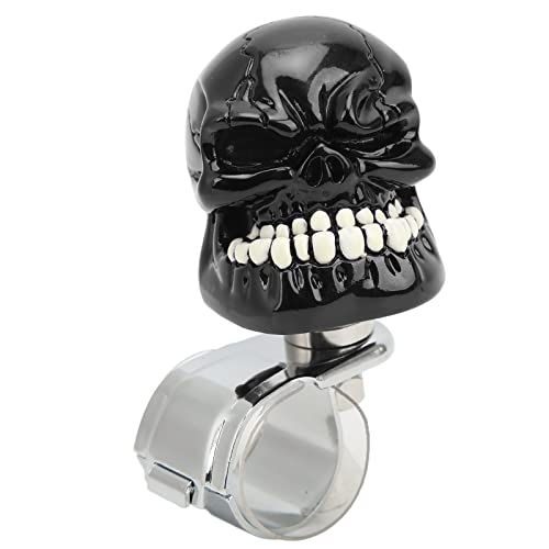 Yosoo Lenkradknauf, Totenkopf Lenkradknauf Spinner Suicide Power Griff für Autos LKW Traktoren Boote Lenkrad Suicide Knob Spinner Suicide Power Griff(Schwarz) von Yosoo