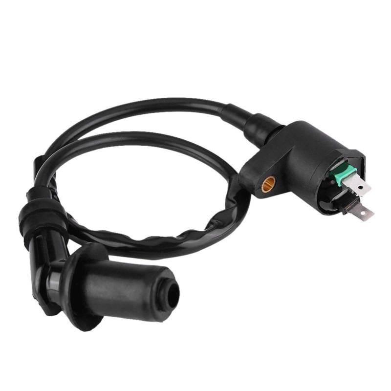 Motorrad Zündspule, YosooZündspule für GY6 50CC 125CC 150CC Motor Motorrad Dirt Bike Roller Moped(schwarz) für zündspule mit zündkerzenstecker zündspule roller zündspule roller 50ccm roller zündspule von Yosoo