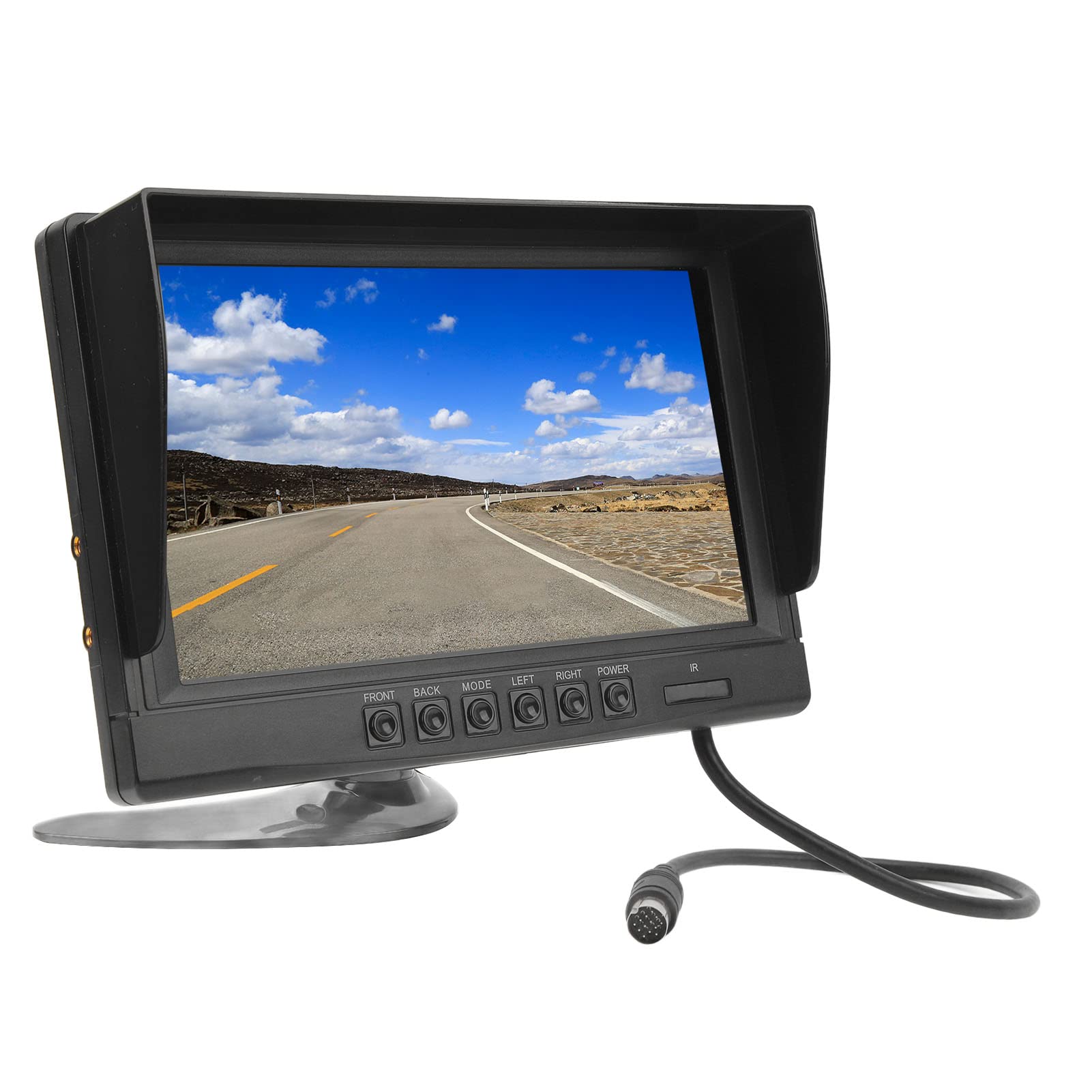 Rückfahrmonitor, Rückfahrkamera-Monitor, 9 Zoll IPS-Bildschirm, HD 4-Wege-Videoeingang, Rückfahranzeige für LKW, Wohnmobil, Van, Anhänger, Pkw von Yosoo