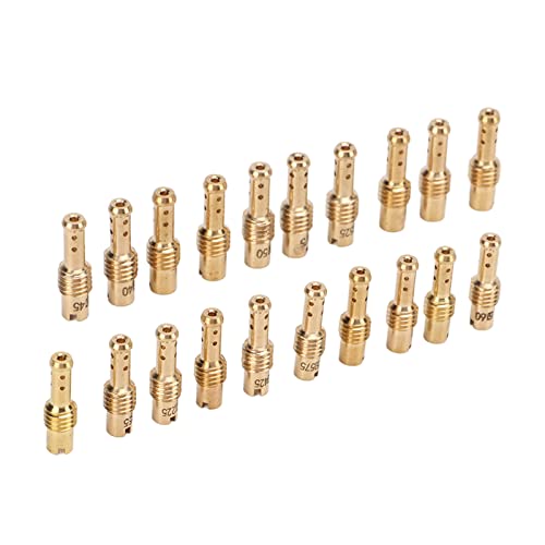 Vergaser-Pilotdüse, 20-teiliges Vergaser-Langsam-Pilotdüsen-Kit 12,5-60 Metallvergaser-Zubehörsatz Ersatz für MIKUNI VM TM TMX-Vergaser von Yosoo Health Gear
