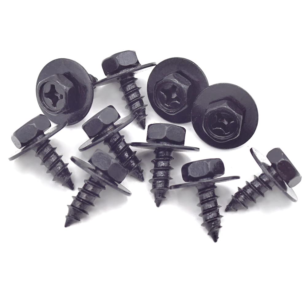 10 x YOU.S Original Metallschraube mit Beilagscheibe Sechskant Schraube 6 x 16 mm Universal schwarz 10 x YOU.S Original Metallschraube mit Beilagscheibe Sechskant Schraube 6 x 16 mm Universal schwarz von You.S