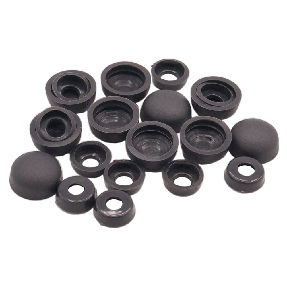 20 x YOU.S Universal Schraubenabdeckung in Schwarz - Kappe Ø 12,5 mm - Scheibe Loch Ø 4 mm 20 x YOU.S Universal Schraubenabdeckung in Schwarz - Kappe Ø 12,5 mm - Scheibe Loch Ø 4 mm von You.S