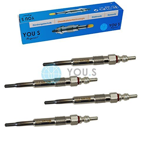 4 Stück YOU.S Original Glühkerze Länge: 97,0 mm Spannung: 5 V - N10591602 von You.S