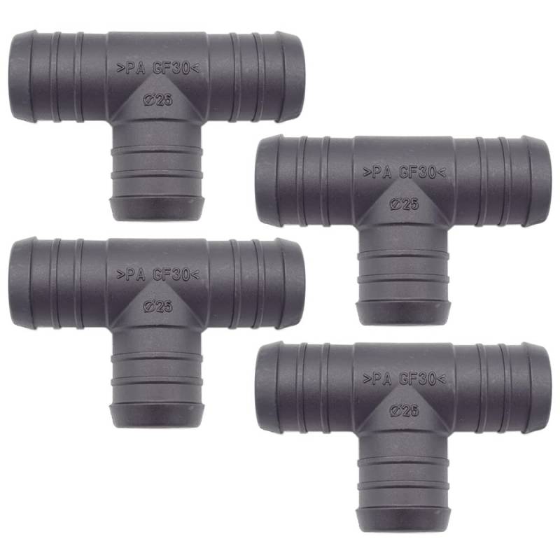 4 x YOU.S Original Schlauchverbinder Zwischenstück Leitung Ø 25x25x25 mm - T-Stück von You.S