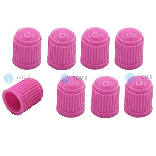 YOU.S Kunststoff Ventilkappen Pink Ventil Kappen Abdeckung für Auto PKW LKW (8 Stück) von You.S