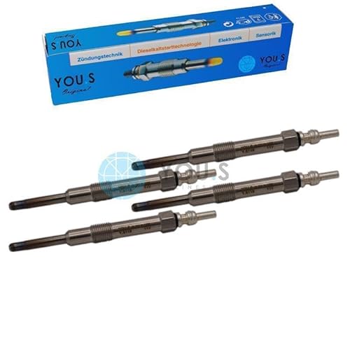 YOU.S Original 1214064 Glühkerzen Länge 109 mm Spannung 11V (4 Stück) von You.S