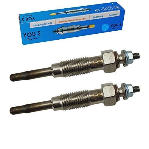 YOU.S Original F0098000017 Glühkerzen Länge 75 mm Spannung 10,5 V (2 Stück) von You.S