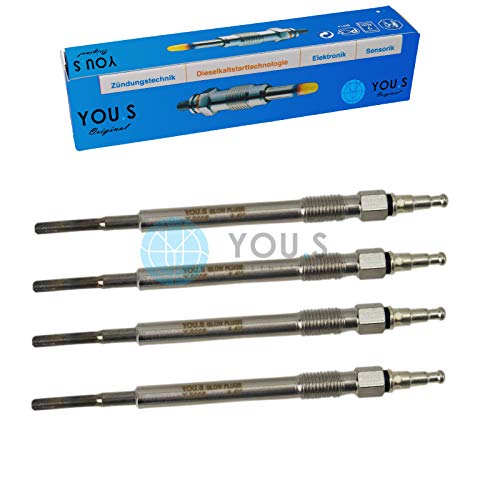 YOU.S Orignal N10579802 Glühkerzen Länge: 117,0 mm Spannung: 4.4 V (4 Stück) von You.S