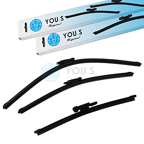 YOU.S SCHEIBENWISCHER SET VORNE + HINTEN 600 + 475 + 240 mm (3 Stück) von You.S