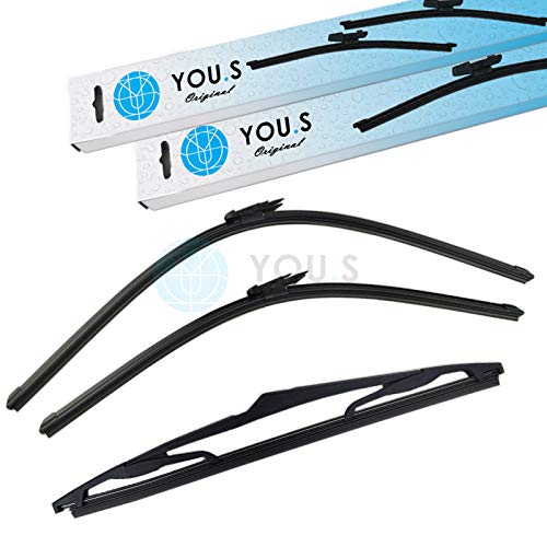 YOU.S SCHEIBENWISCHER SET VORNE + HINTEN 700 + 600 + 300 mm (3 Stück) von You.S
