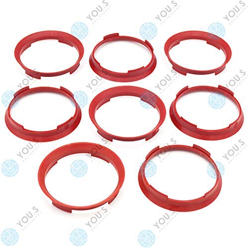 YOU.S ZENTRIERRING Rot für ALUFELGEN 70,4 x 66,1 mm (8 Stück) - A704661 von You.S