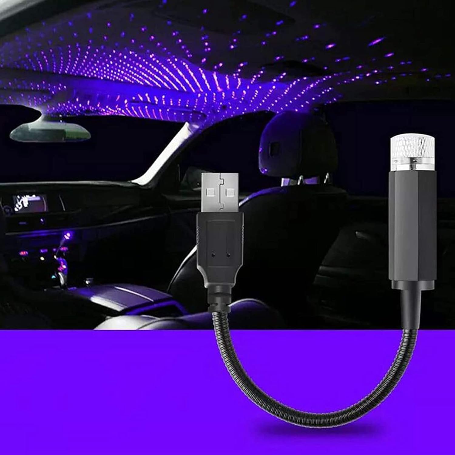 Youery LED-Atmosphäre-Lichter,USB Autodach Atmosphäre Sternenhimmel Lampe, Romantisches Auto-Dachprojektor-Licht, Innenbeleuchtung Einstellbare Mehrere Lichteffekte, für Auto, Decke, Schlafzimmer Youery LED-Atmosphäre-Lichter,USB Autodach Atmosphäre Sternenhimmel Lampe, Romantisches Auto-Dachprojektor-Licht, Innenbeleuchtung Einstellbare Mehrere Lichteffekte, für Auto, Decke, Schlafzimmer von Youery