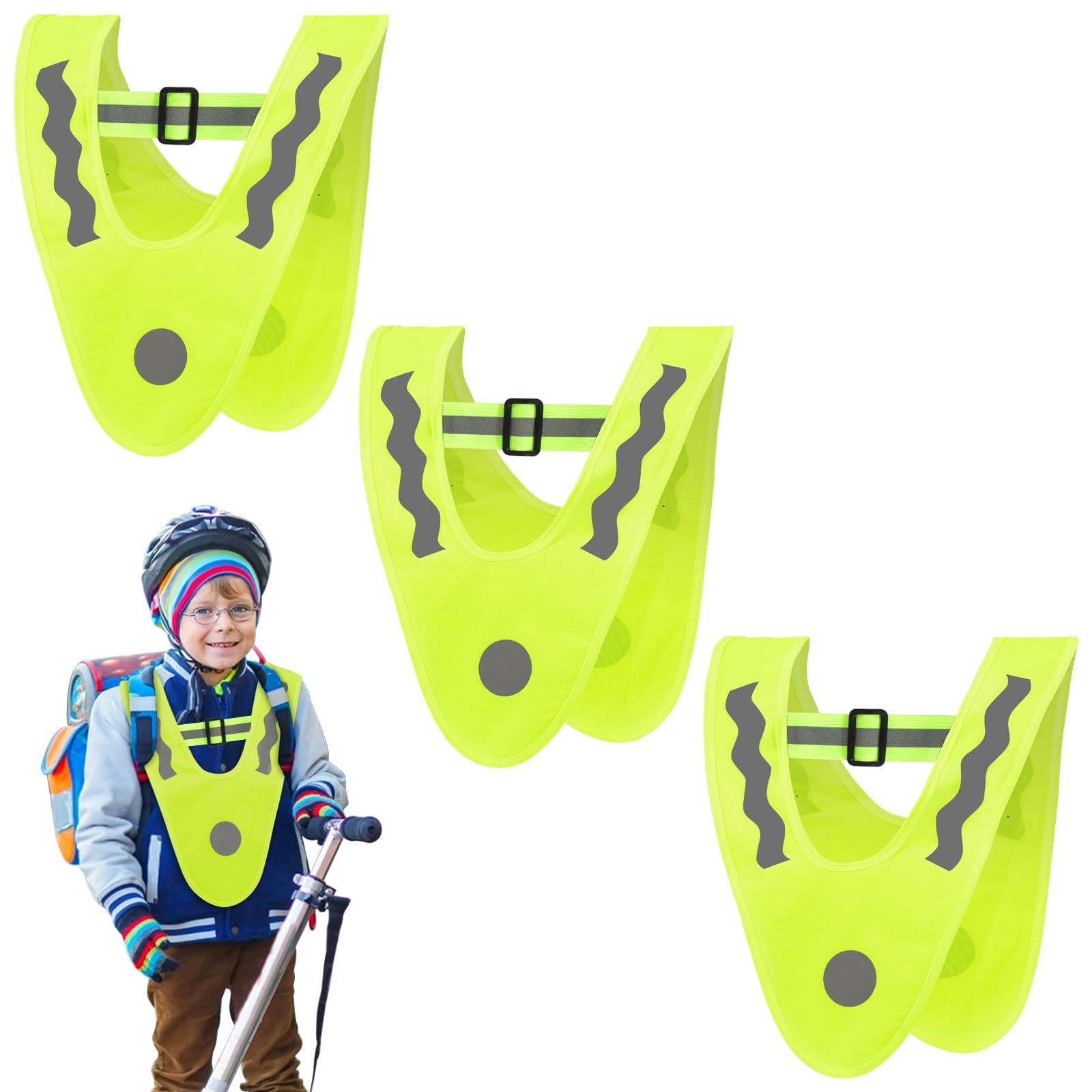 Youkly 3 Stück Leichte Kinder Warnweste, V-Form Signalkragen Reflektorweste Kinderwarnweste, Sicherheitsweste Kinder, Warnweste Kinder, Warnwesten Auto Kinder Kinder Fahrrad Auto Kinderwarnweste Youkly 3 Stück Leichte Kinder Warnweste, V-Form Signalkragen Reflektorweste Kinderwarnweste, Sicherheitsweste Kinder, Warnweste Kinder, Warnwesten Auto Kinder Kinder Fahrrad Auto Kinderwarnweste von Youkly