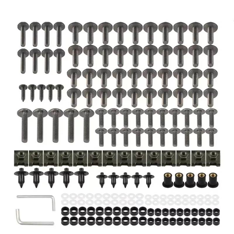 Kompatibel Mit Suzuki Für Boulevard M105 /1700cc Verkleidungsschrauben-Set, Schrauben-Set, Motorradzubehör, Motorrad-Verkleidungsschrauben-Set Motorrad Schraubenset(Gray) von Youmero