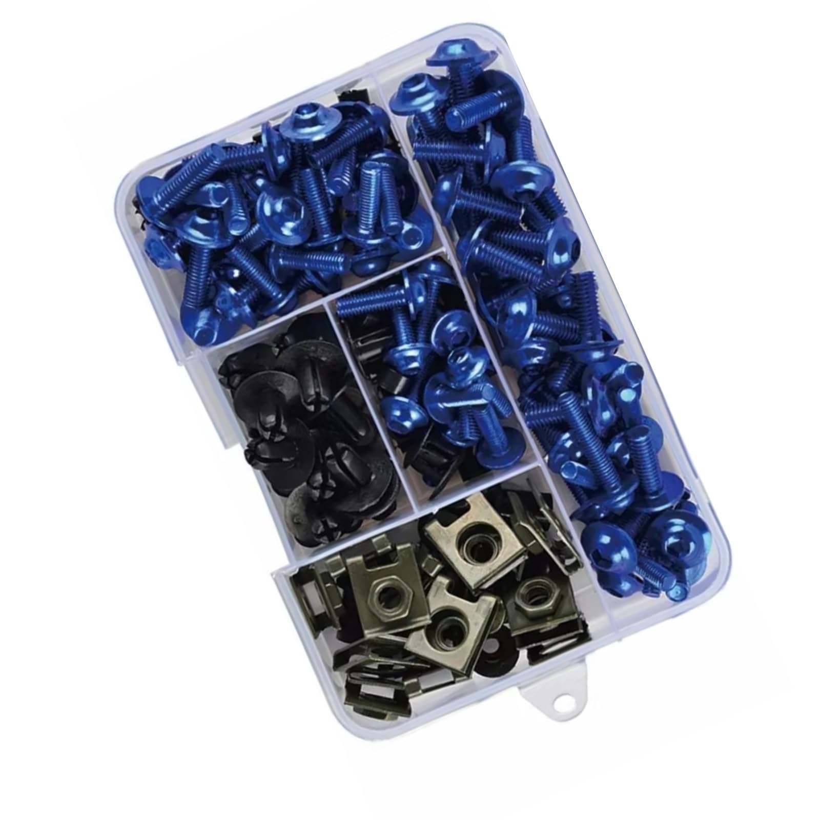 Youmero Kompatibel Mit CRF1000L Für CRF1100L Motorradzubehör Verkleidungsbolzen-Schraubensatz Motorradverkleidungsbolzen-Schraubensatz Mutternklammern Motorrad Schraubenset(Blue) von Youmero