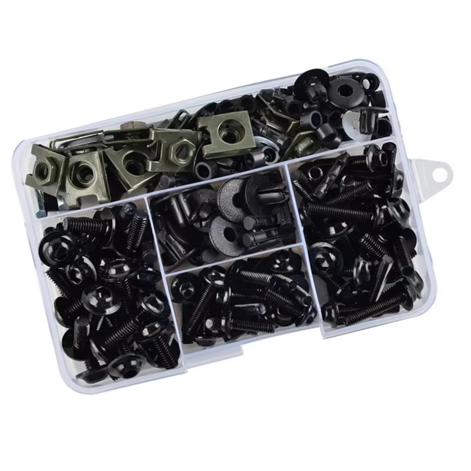 Youmero Kompatibel Mit Für 1000SX Für SX 650 1000 Motorrad-Verkleidungsschrauben-Schrauben-Set, Muttern-Clips, Schrauben Und Muttern-Set Motorrad Schraubenset(Black) von Youmero