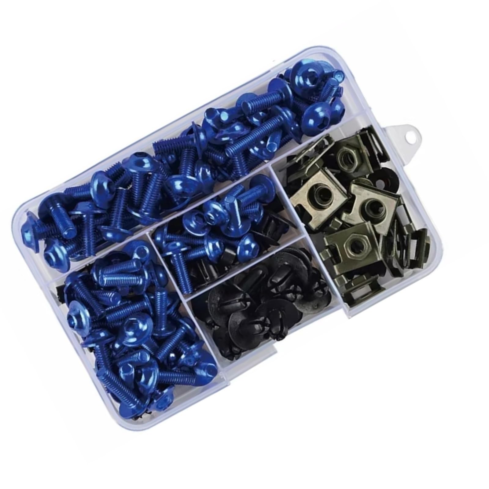 Youmero Kompatibel Mit Für Z800 Für Z900 Für Z1000 R Für SX Motorradschrauben Verkleidungsschrauben-Kit Karosserieschrauben Mutter Motorrad Schraubenset(Blue) von Youmero