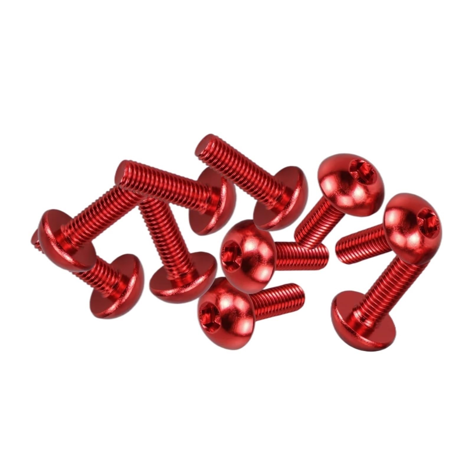 Youmero Kompatibel Mit Für ZRX1200 2004 Für Ninja Für ZX6R ZX636C 2005 Für Ninja Für ZX6R ZX636D 2006 Motorrad-Antriebs-Rundkopfschrauben-Set Motorrad Schraubenset(Red) von Youmero