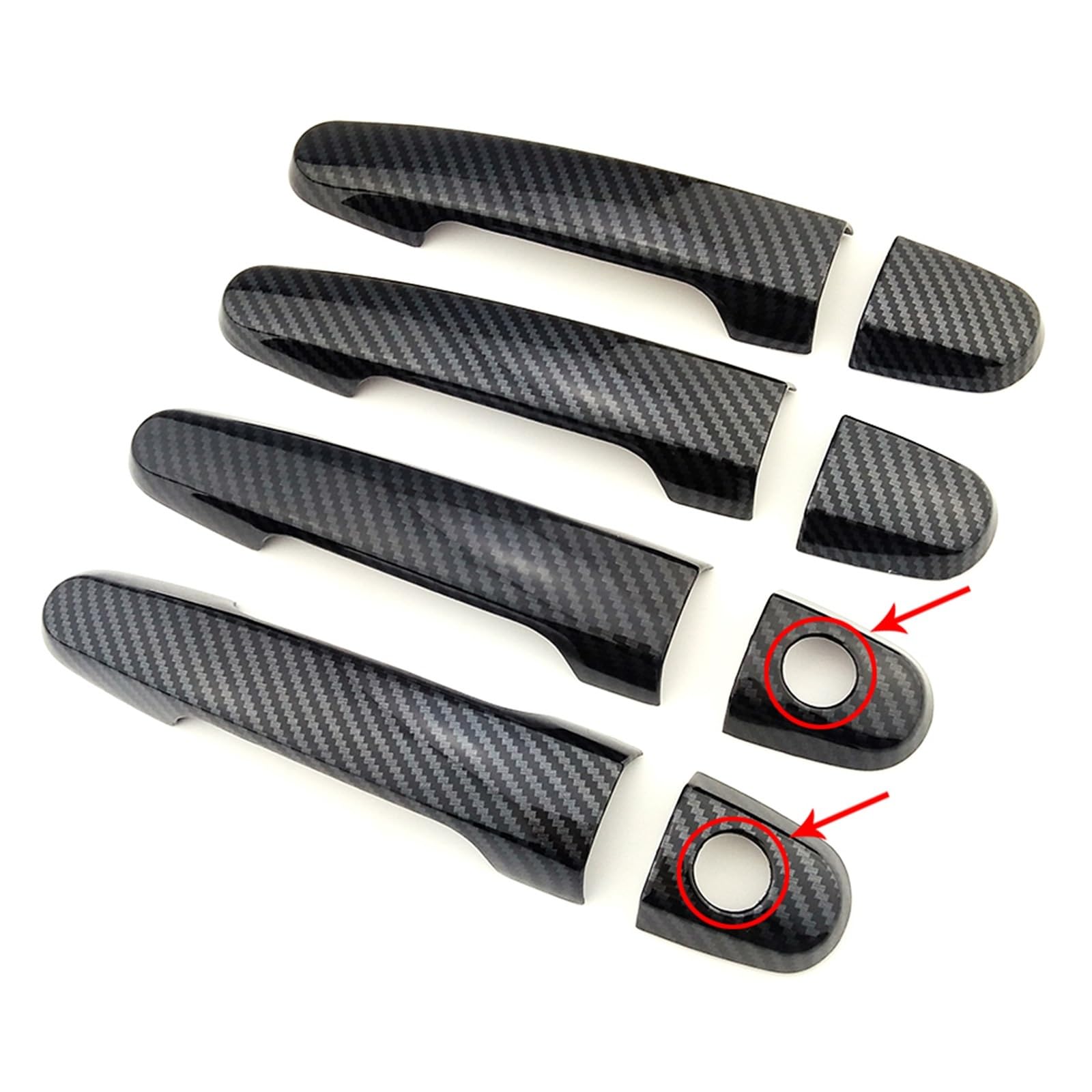 Youmero Kompatibel Mit Scion Für XB XD 2008 2009 2010 2011 2012 Autotürgriffabdeckung Autozubehör Auto-Außentürgriff-Dekorationsschale Außentürgriffabdeckung(Carbon Fiber 1) von Youmero