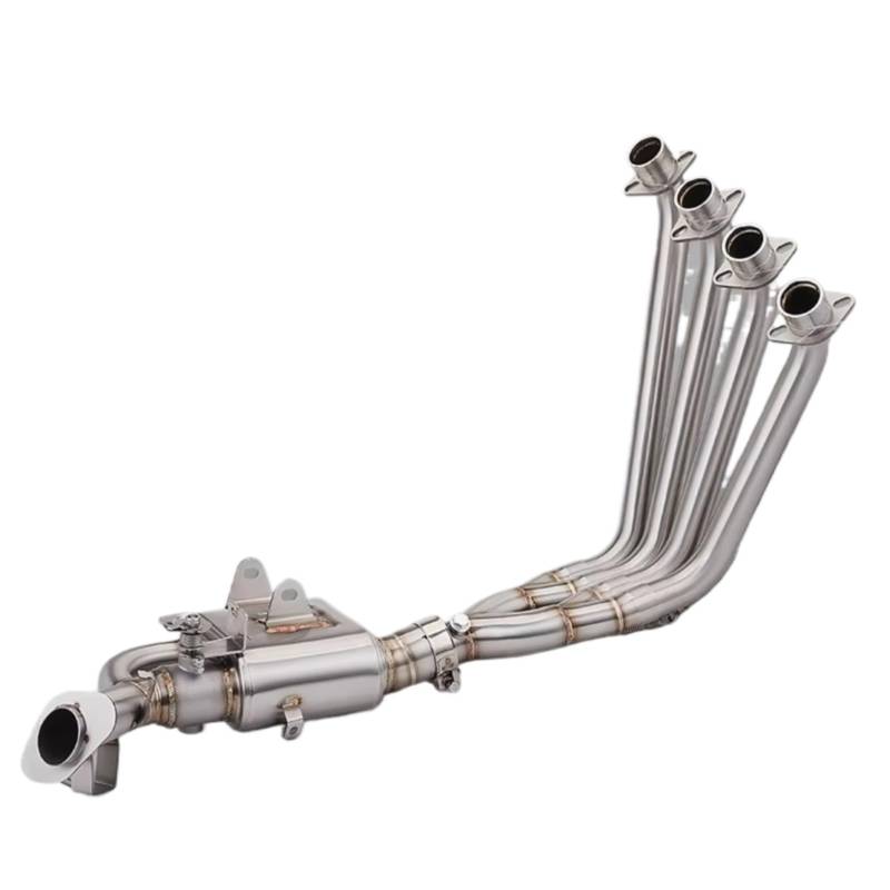 Youmero Motorrad Auspuffrohr Für CBR650F CBR650 CB650F Motorrad Auspuff Vorderteil Verbindungsrohr Für Escape Komplettsystem Ventile Zur Klangkontrolle Ändern Passend Schalldämpfer von Youmero