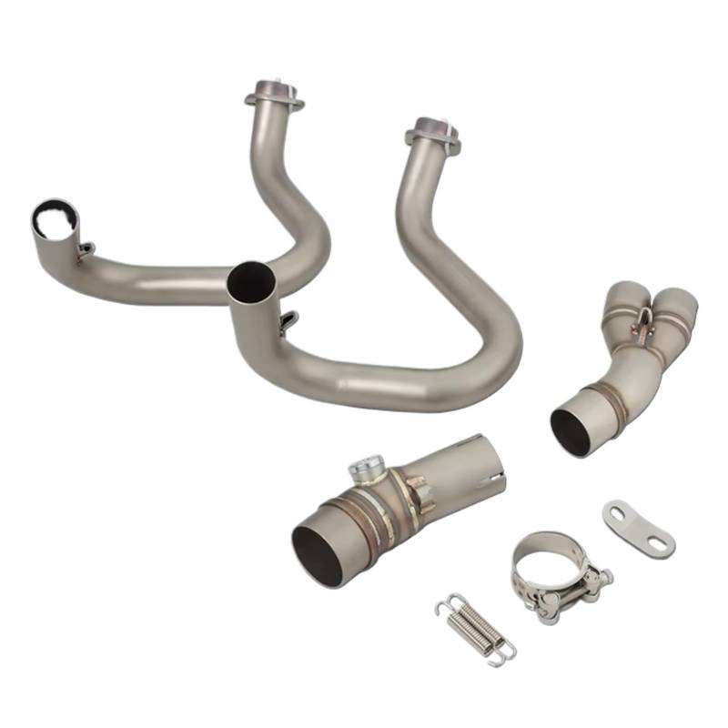 Youmero Motorrad Auspuffrohr Für ER6N ER6F 2012-2016 Für Z650 Ninja650 2017-2023 Motorradauspuff Für Escape Modify 51MM Front Middle Link Pipe Schalldämpfer von Youmero