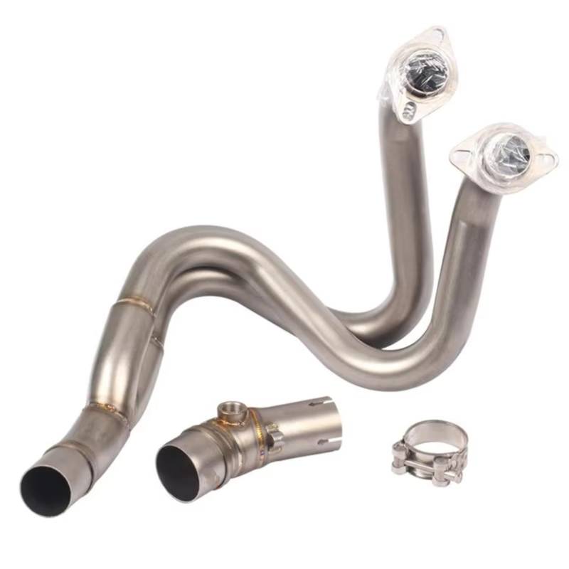 Youmero Motorrad Auspuffrohr Für Ninja650 ER6N Z650 2017 2018 2019 Motorrad Auspuff Schalldämpfer Sensor Vorne Mitte Verbindung Link Rohr Motorrad Auspuffrohr Link Für Verbinden(Silver) von Youmero