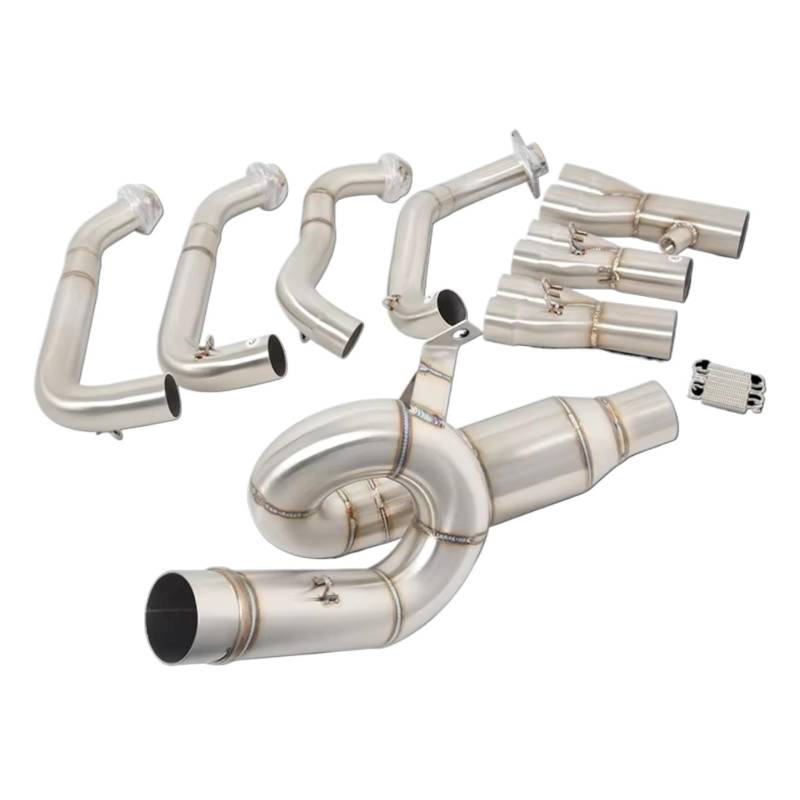 Youmero Motorrad Auspuffrohr Für Z900 2017 2018 2019 2020 2021 Motorradauspuff Für Escape-System Modifizierter Annulus Front Mid Link Pipe 51mm Rohr von Youmero
