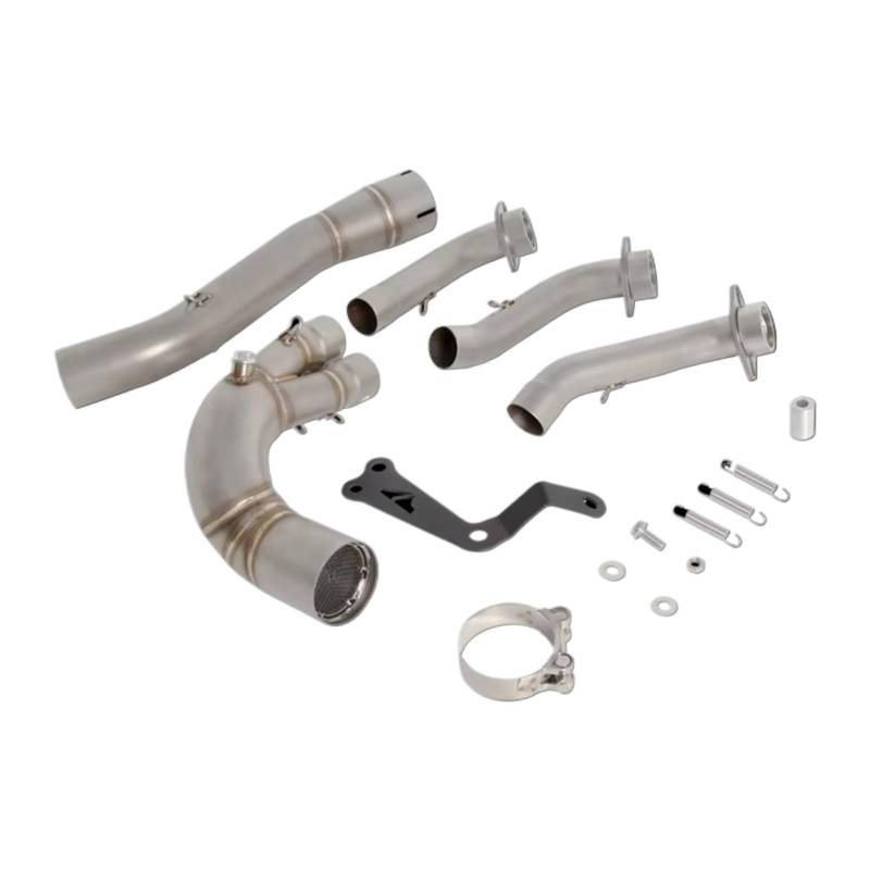 Youmero Motorrad Auspuffrohr Kompatibel Mit Yamaha Für MT09 FZ09 XSR900 GT 2024 2025 Motorradauspuff Für Fluchtsysteme Front Link Pipe Catalyst von Youmero