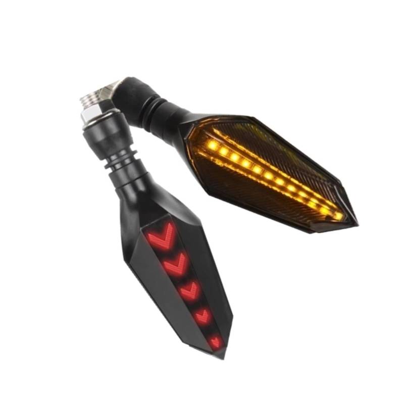 Youmero Motorrad Blinker Licht Kompatibel Mit Suzuki Für GSF650S GSF650N Für GSF1200 Für GSF1200N Für GSF1200S Für GS1250 Motorrad-Blinker Blinker-Leuchtanzeige(1 Pair red-Yellow) von Youmero