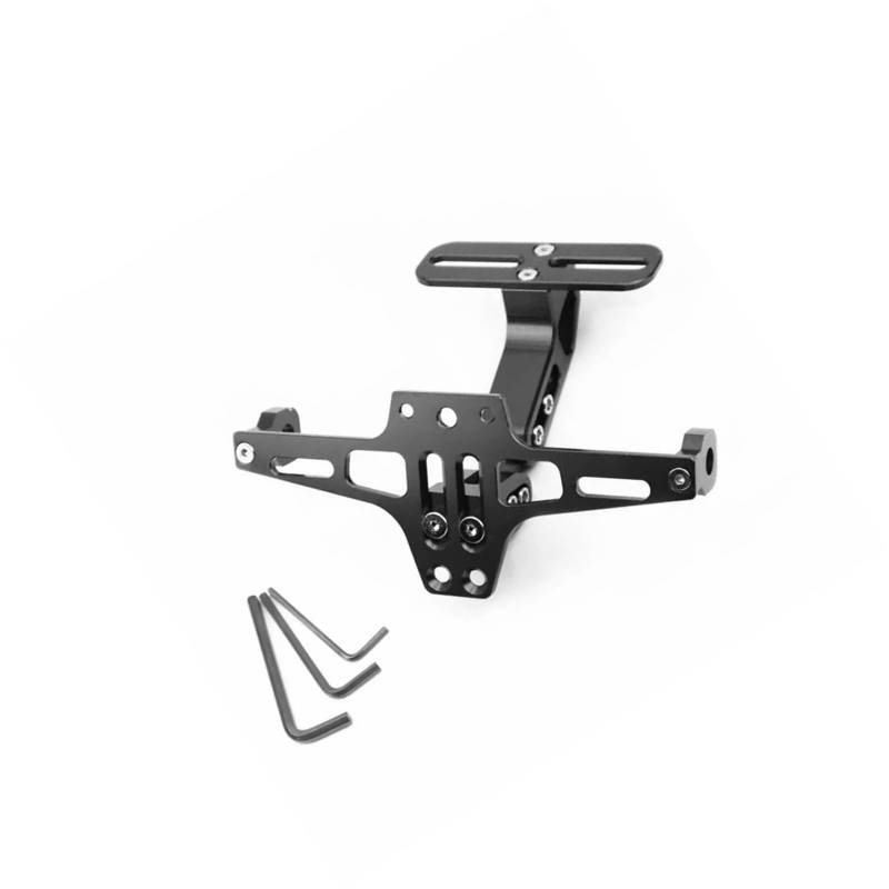 Youmero Motorrad-kennzeichenhalter Kompatibel Mit CBR125R Für 600F Für 1000RR, Verstellbarer Motorrad-Rücklichthalter, Hintere Halterung, Kotflügel-Eliminierungs-Kit(Old Version Black) von Youmero
