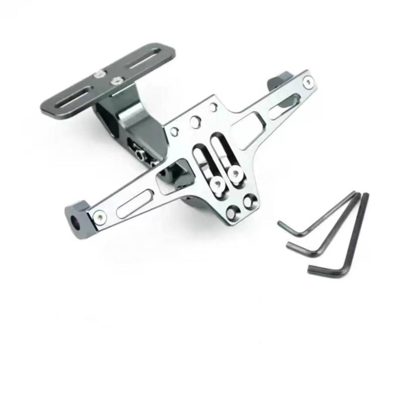 Youmero Motorrad-kennzeichenhalter Kompatibel Mit Für Z750 Für Z800 Für Z900 Für Z1000. Motorrad-Hinterrad-Kennzeichenhalter Mit Kurzem Schaft, Reitstockhalterungssatz(Gray) von Youmero