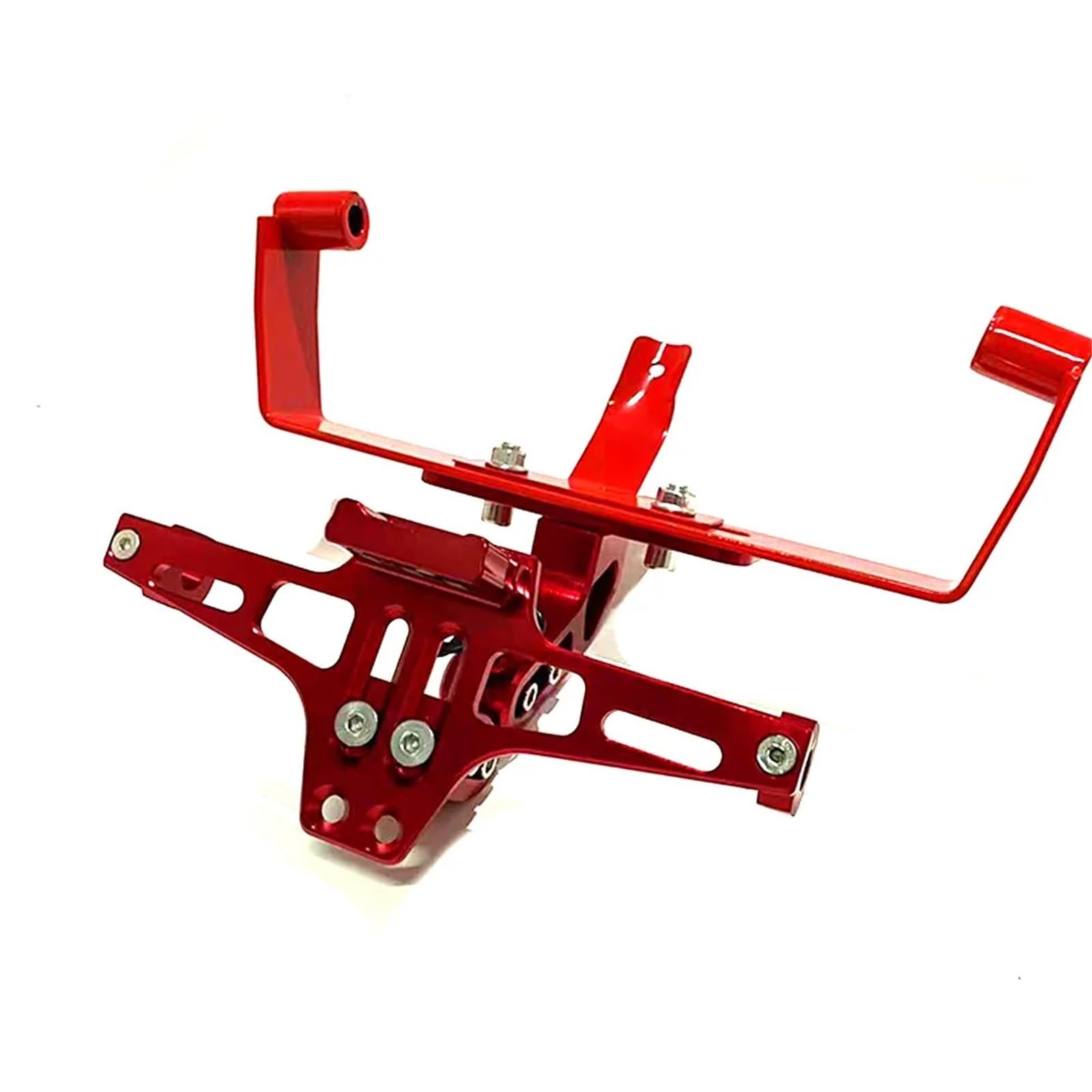 Youmero Motorrad-kennzeichenhalter Kompatibel Mit Italjet Für Dragster Für 200 Für 250i Für 125 Für 400 Kennzeichenhalter Blinkerhalter Kennzeichenleuchte(Red Without Turn Signal) von Youmero