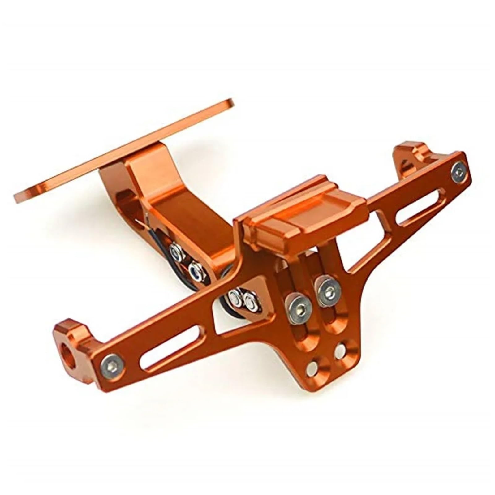 Youmero Motorrad-kennzeichenhalter Kompatibel Mit Suzuki Für GS500 Für SV650 Motorrad, Verstellbarer Kennzeichenhalter Hinten Mit Lichtersatz(Orange) von Youmero