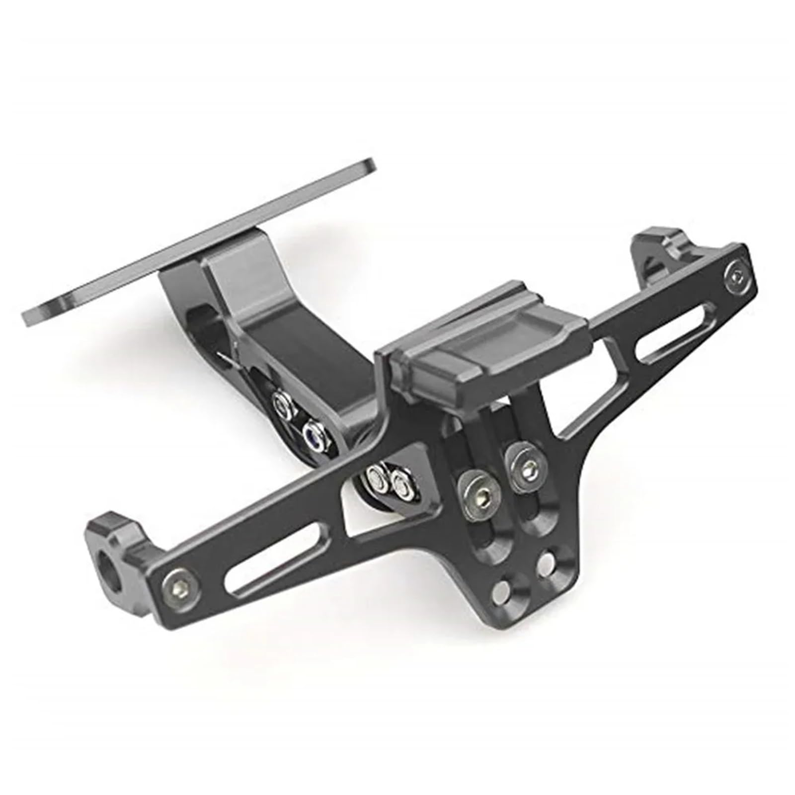 Youmero Motorrad-kennzeichenhalter Kompatibel Mit Suzuki Für GS500 Für SV650 Motorrad, Verstellbarer Kennzeichenhalter Hinten Mit Lichtersatz(Tintanium) von Youmero