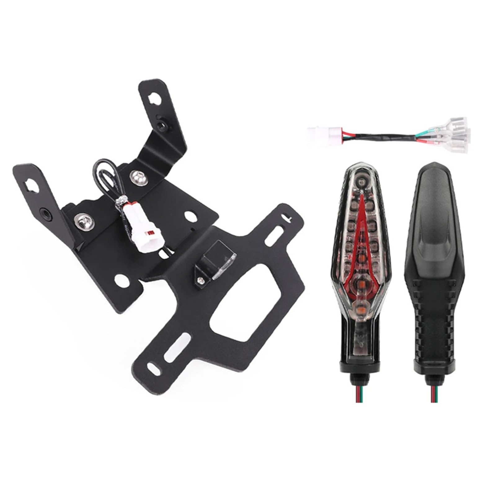 Youmero Motorrad-kennzeichenhalter Kompatibel Mit Suzuki Für GSXS8R Für GSX-8R 2024 Für GSX-8S 2023-2024 Motorrad-Heckhalterungs-Blinker-Bremslicht von Youmero