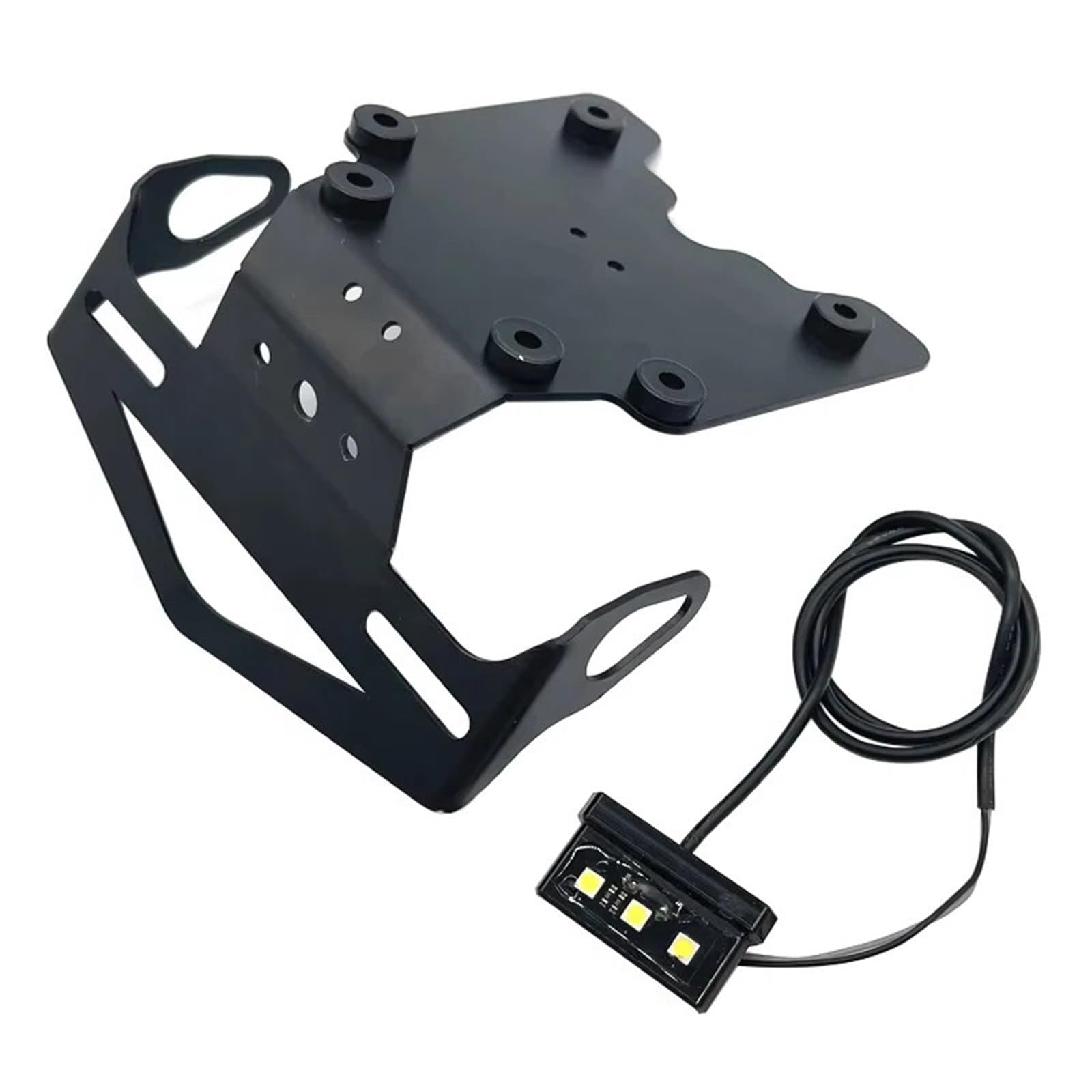 Youmero Motorrad-kennzeichenhalter Kompatibel Mit T7 Für XTZ700 Für XT700Z Für Tenere Für 700 2019-2023 Motorrad-Kennzeichenhalterhalterung Hinten Mit Leichtem Kotflügel-Eliminator(with Light) von Youmero