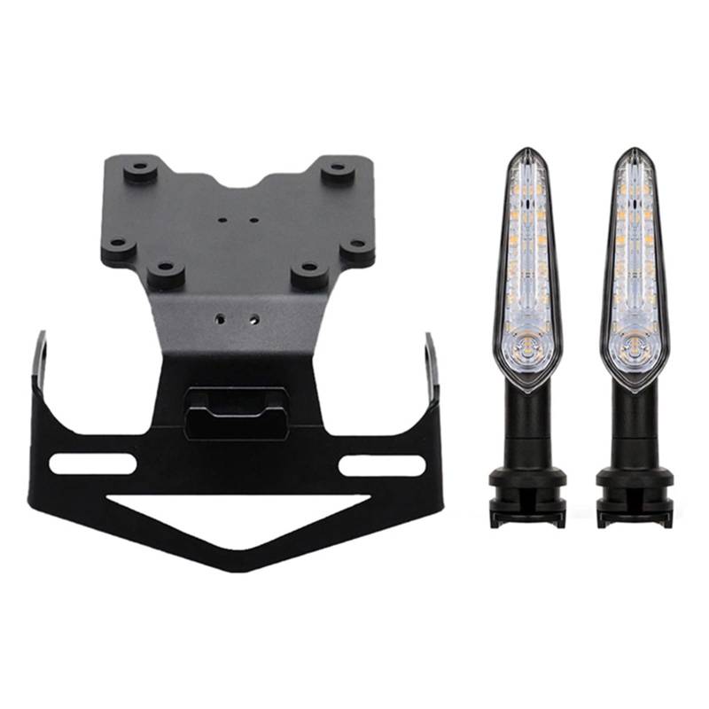 motorrad-kennzeichenhalter Kompatibel Mit TX690Z Für XTZ690 Für Tenere Für 700 Für Rallye 2019-2021 2023 Verstellbarer Motorrad-Rücklichthalter Universelle Hintere Halterung(With signal light) von Youmero