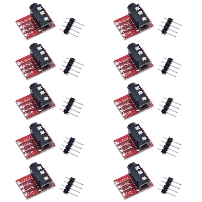 Youmile 10 Stück TRRS 3,5 mm Audio Jack Breakout Board Kopfhörer Video MP3 Jack Socket Modul für Arduino von Youmile