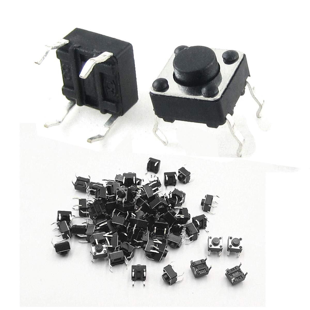 Youmile 100PACK Tact Button Schalter 6x6x4,3mm 6 * 6 * 4,3mm 4 Pin Micro PCB SMD SMT Momentan Tactile Tact Push Button Schalter 4 Pin DIP Youmile 100PACK Tact Button Schalter 6x6x4,3mm 6 * 6 * 4,3mm 4 Pin Micro PCB SMD SMT Momentan Tactile Tact Push Button Schalter 4 Pin DIP von Youmile