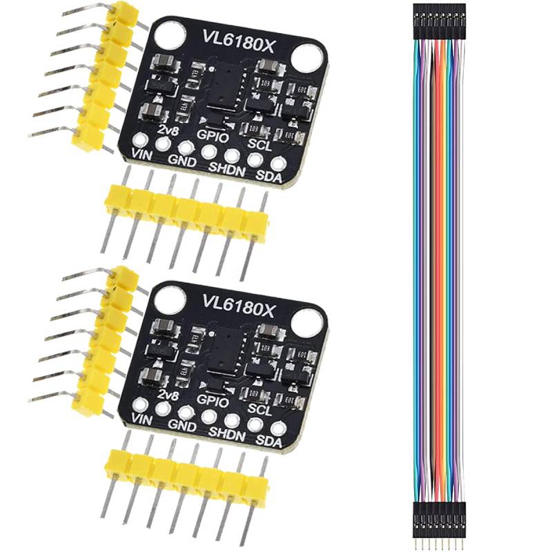 Youmile 2 PCS VL6180 VL6180X Ranging Sensor, Optical Distance Measuring Sensor Module Gesture Recognition Sensor Ambient Light Sensor for I2C Interface DC 3-5V von Youmile