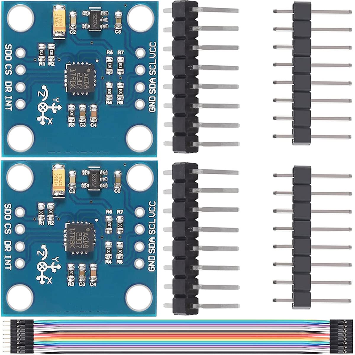 Youmile 2 Stück L3G4200D Drei-Achs-Digital-Gyroskop-GY-50-Sensor-Modul IIC/SPI-Kommunikationsprotokoll, mit DuPont-Kabel, für Arduino Youmile 2 Stück L3G4200D Drei-Achs-Digital-Gyroskop-GY-50-Sensor-Modul IIC/SPI-Kommunikationsprotokoll, mit DuPont-Kabel, für Arduino von Youmile