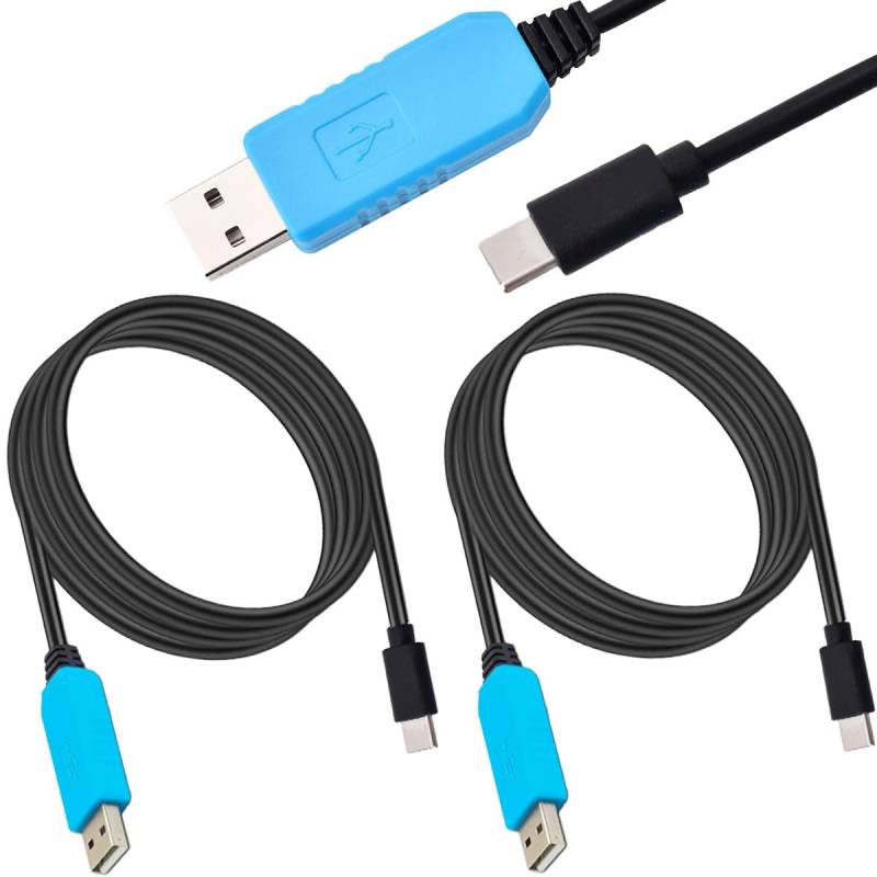 Youmile 2 Stück PL2303 USB-zu-TTL-Kabel, USB-zu-Typ-C-Seriell-Konverter, Download-Flash, RS232-Seriell-Port-Adapter, 5-V-Debug für Alle TTL-Schnittstellengeräte von Youmile