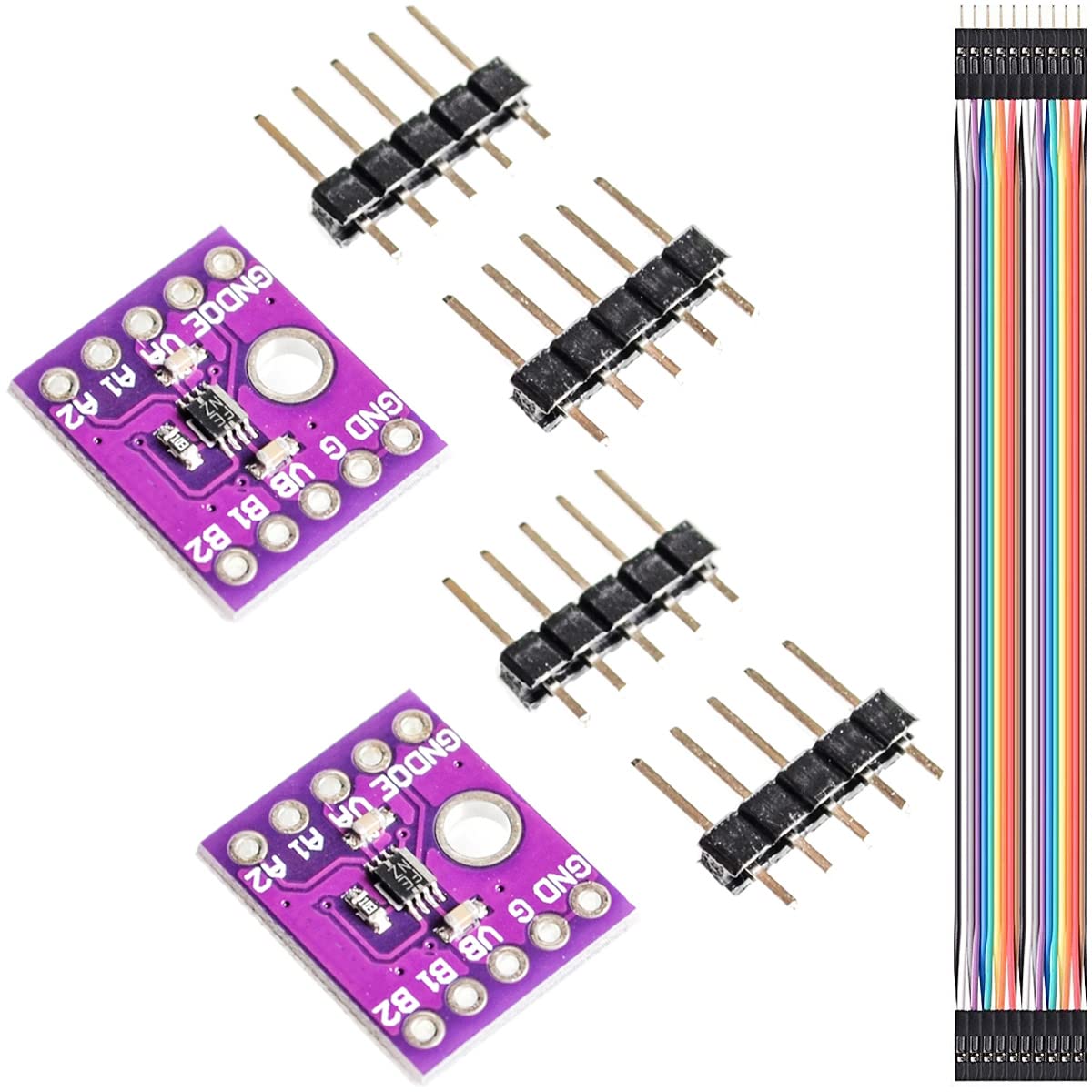 Youmile 2 Stück TXS0102 2-Bit bidirektionaler Spannungspegelwandler 2-Wege-Pegelwandlerplatinenmodul I2C IIC-Schalter mit DuPont-Kabel Youmile 2 Stück TXS0102 2-Bit bidirektionaler Spannungspegelwandler 2-Wege-Pegelwandlerplatinenmodul I2C IIC-Schalter mit DuPont-Kabel von Youmile