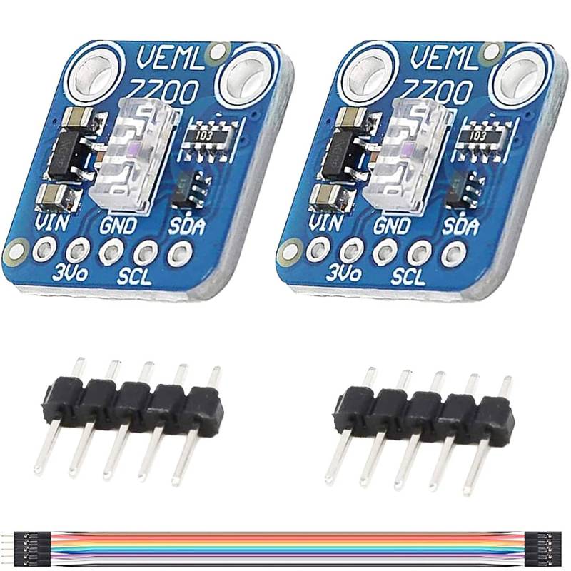 Youmile 2 Stück VEML7700 Ambient Light Sensor 3,3 V-5 V Luxsensor I2C IIC 16 Bits Lichtumgebungssensormodul 0~120 K Lux Lichtmessbereich hohe Präzision,mit Kabel von Youmile