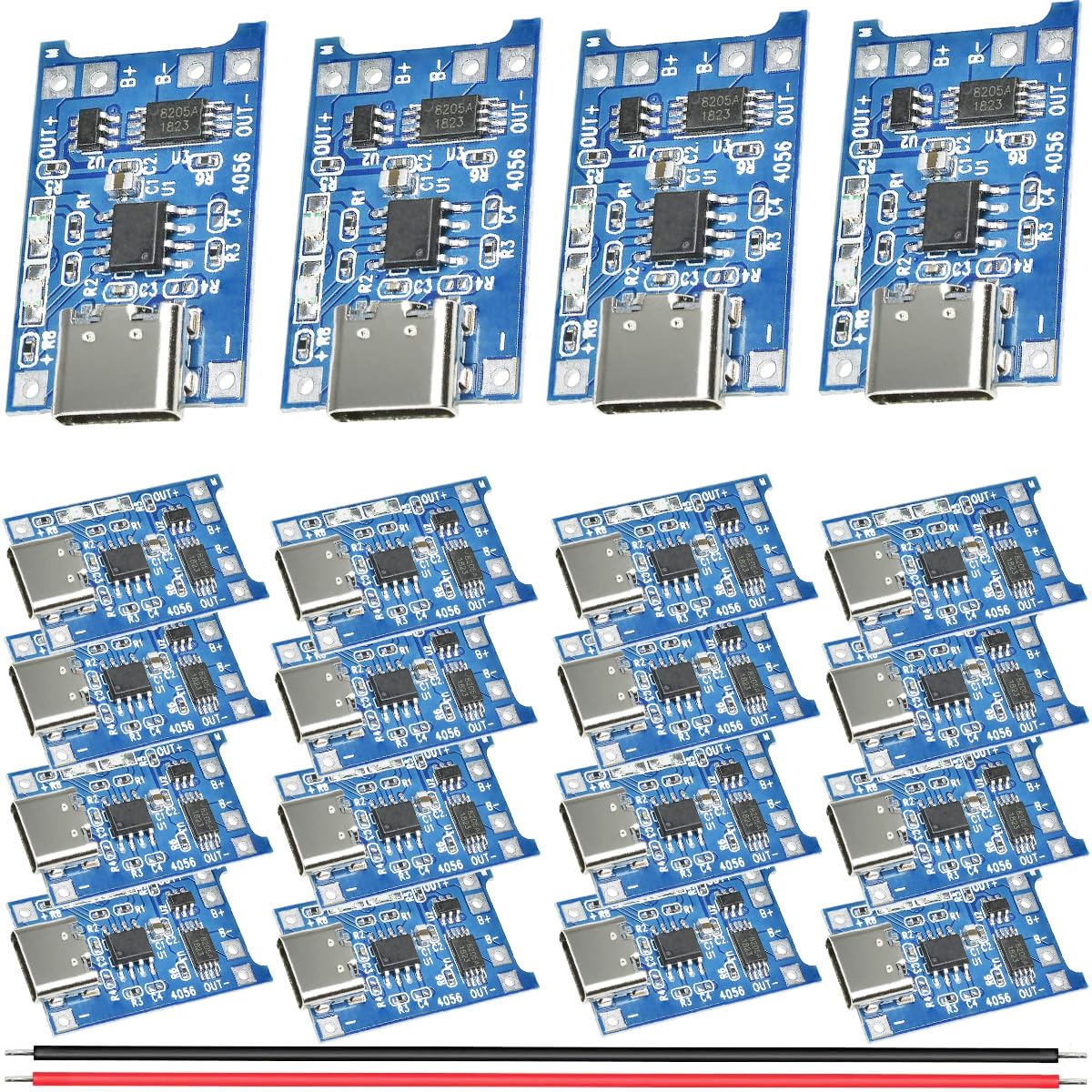 Youmile 20 Stück Charging module Lithium-Batterie-Lademodul 5V 1A Lademodul 18650 Lithium-Batterie-Ladeplatine Typ-C USB mit Schutzfunktion mit 26AWG rotem und schwarzem Kabel Youmile 20 Stück Charging module Lithium-Batterie-Lademodul 5V 1A Lademodul 18650 Lithium-Batterie-Ladeplatine Typ-C USB mit Schutzfunktion mit 26AWG rotem und schwarzem Kabel von Youmile