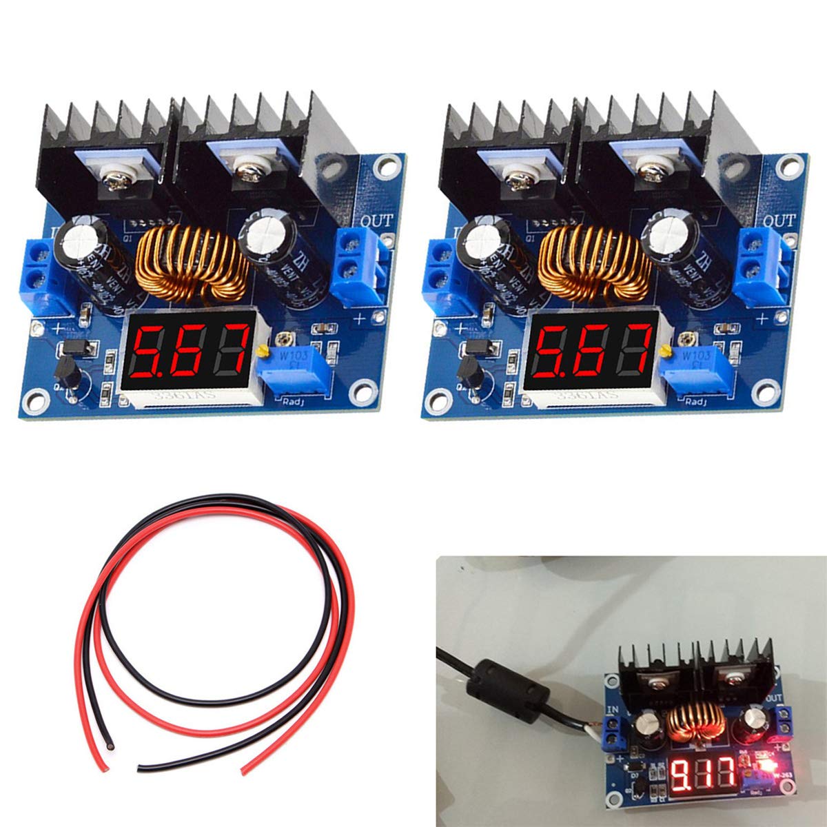Youmile 2PACK XH-M404 Spannungsreglermodul DC 4-40V 8A Abwärtswandler DC XL4016 Xl4016E1 Digital PWM Einstellbar DC-DC Mit Draht Youmile 2PACK XH-M404 Spannungsreglermodul DC 4-40V 8A Abwärtswandler DC XL4016 Xl4016E1 Digital PWM Einstellbar DC-DC Mit Draht von Youmile