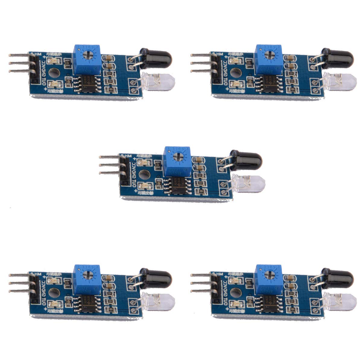 Youmile 5-Pack IR Infrarot Hindernisvermeidung Sensor Modul für Arduino Smart Car Robot 3 Draht Youmile 5-Pack IR Infrarot Hindernisvermeidung Sensor Modul für Arduino Smart Car Robot 3 Draht von Youmile