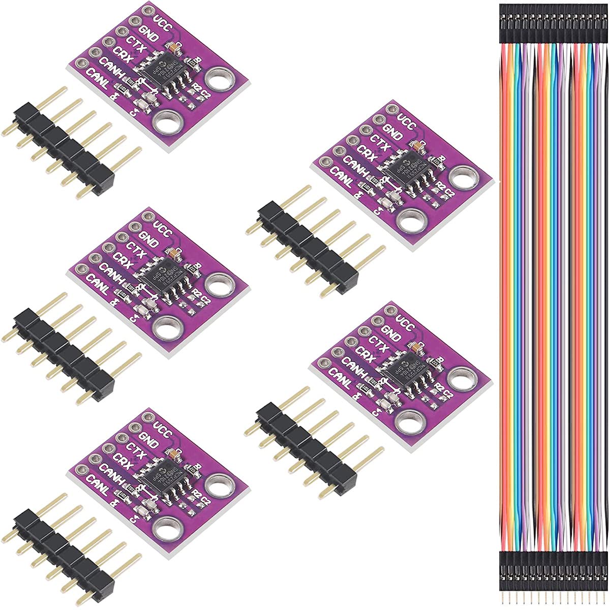 Youmile 5 Stück CJMCU-2551 MCP2551 Hochgeschwindigkeits-CAN-Kommunikationsprotokoll-Controller-Busschnittstellenmodul-Steuerplatine mit Kabel Youmile 5 Stück CJMCU-2551 MCP2551 Hochgeschwindigkeits-CAN-Kommunikationsprotokoll-Controller-Busschnittstellenmodul-Steuerplatine mit Kabel von Youmile